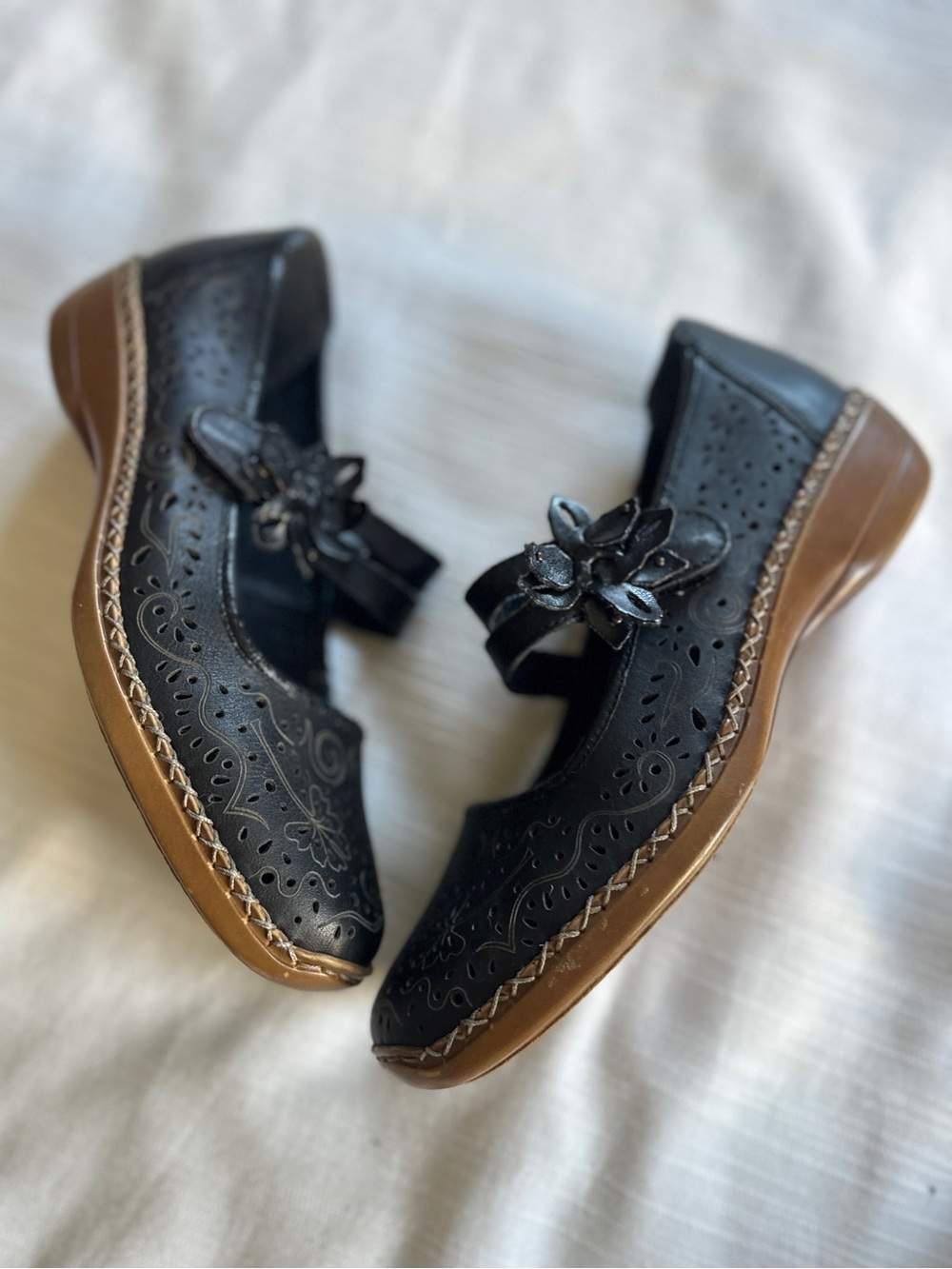 Rieker Antistress Black Leather Mary Jane Shoes | 37 - Picture 8 of 10